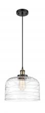 Innovations Lighting 916-1P-BAB-G713-L-LED - Bell - 1 Light - 12 inch - Black Antique Brass - Cord hung - Mini Pendant