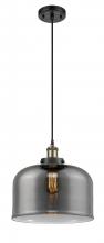 Innovations Lighting 916-1P-BAB-G73-L-LED - Bell - 1 Light - 12 inch - Black Antique Brass - Cord hung - Mini Pendant