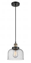 Innovations Lighting 916-1P-BAB-G74-LED - Bell - 1 Light - 8 inch - Black Antique Brass - Cord hung - Mini Pendant