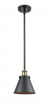 Innovations Lighting 916-1S-BAB-M13-BK-LED - Appalachian - 1 Light - 7 inch - Black Antique Brass - Mini Pendant