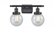 Innovations Lighting 916-2W-BK-G204-6-LED - Beacon - 2 Light - 16 inch - Matte Black - Bath Vanity Light