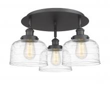 Innovations Lighting 916-3C-BK-G713 - Bell - 3 Light - 20 inch - Matte Black - Flush Mount