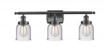 Innovations Lighting 916-3W-BK-G54-LED - Bell - 3 Light - 26 inch - Matte Black - Bath Vanity Light