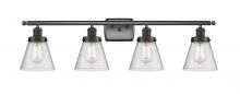 Innovations Lighting 916-4W-BK-G64 - Cone - 4 Light - 36 inch - Matte Black - Bath Vanity Light