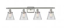 Innovations Lighting 916-4W-SN-G62-LED - Cone - 4 Light - 36 inch - Brushed Satin Nickel - Bath Vanity Light