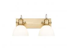 Golden 3118-BA2 BCB-OP - Hines 1-Light Vanity Light in Brushed Champagne Bronze with Opal Glass