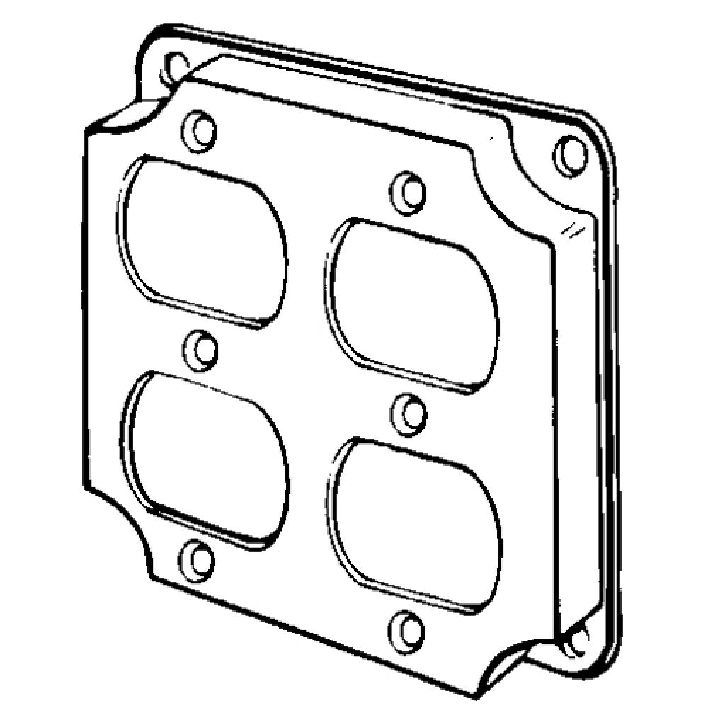 4 IN SQ CVR 2 DPLX RCPT NEC
