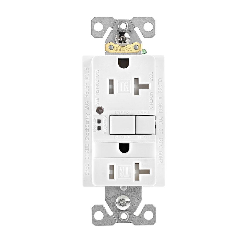 NL GFCI TR ST Duplex 20A 125V WH