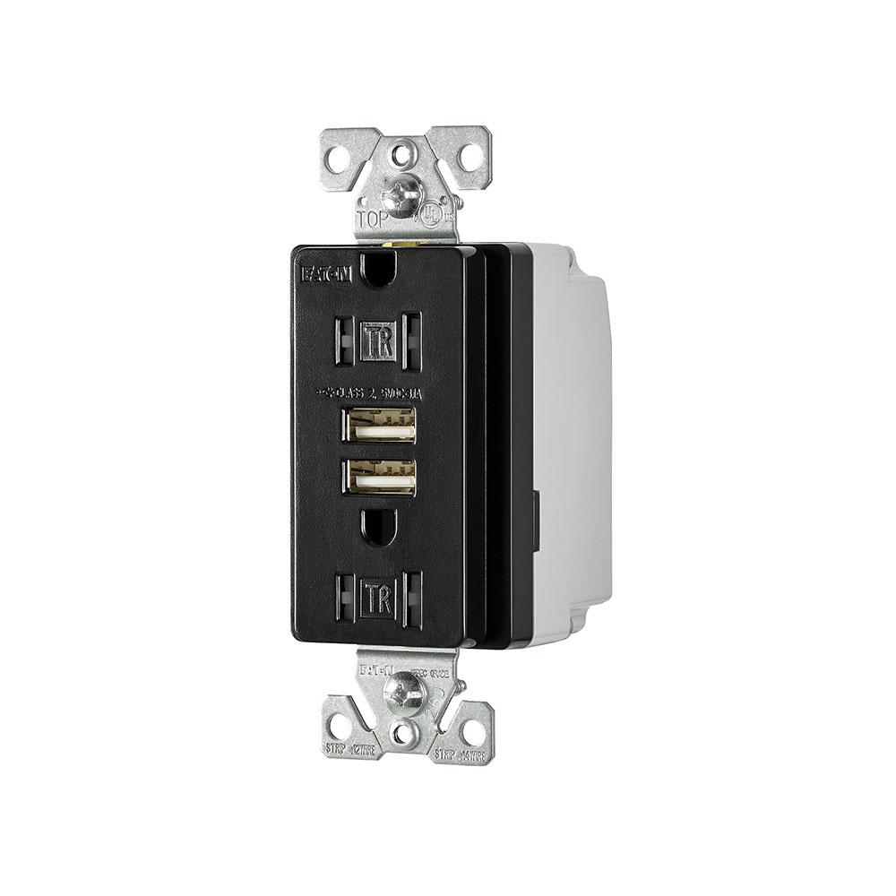 USB 3.1A DUPLEX RECP 15A 125V BK Lowes