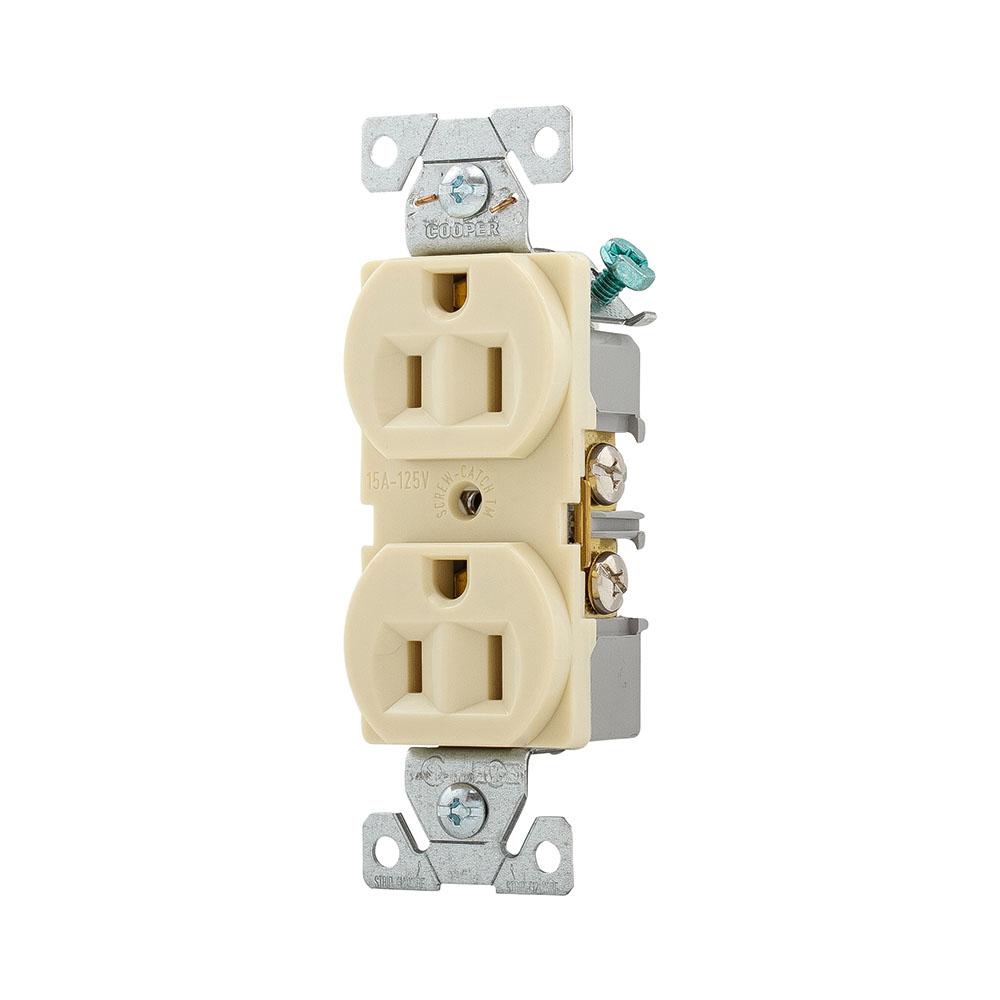 Recp Dplx 15A 125V 2P3W B/Swire IV 10PK