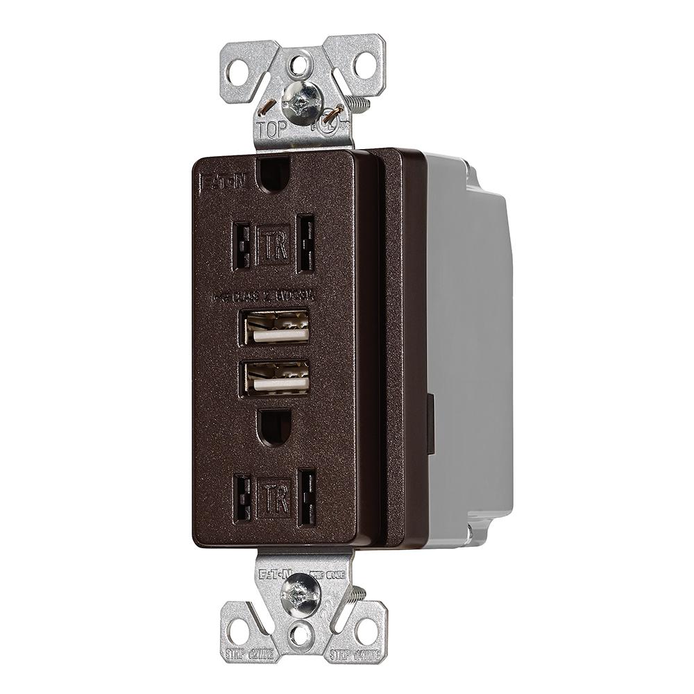 USB 3.1A DUPLEX RECP 15A 125V RB