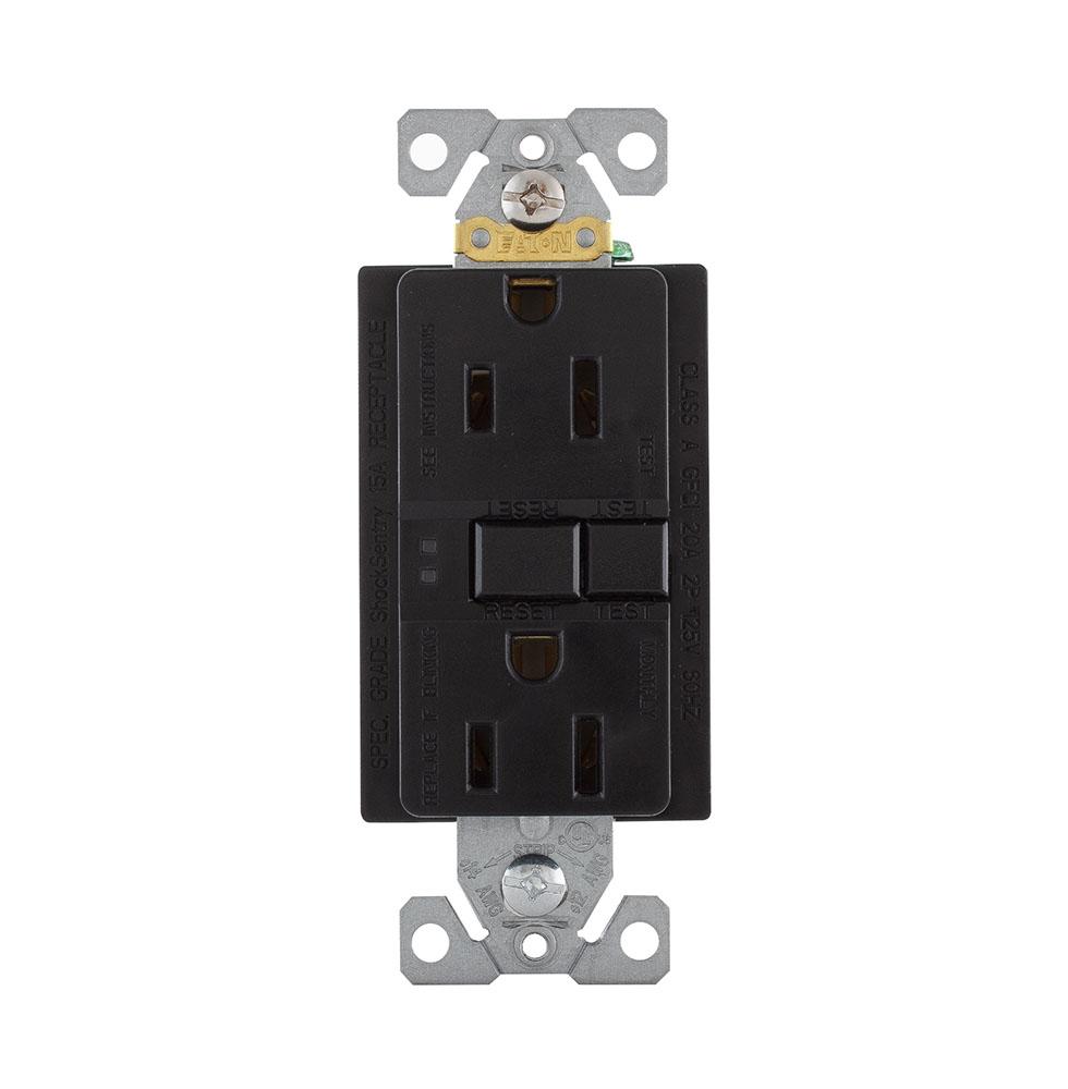 GFCI ST Duplex 15A 125V BK Mid