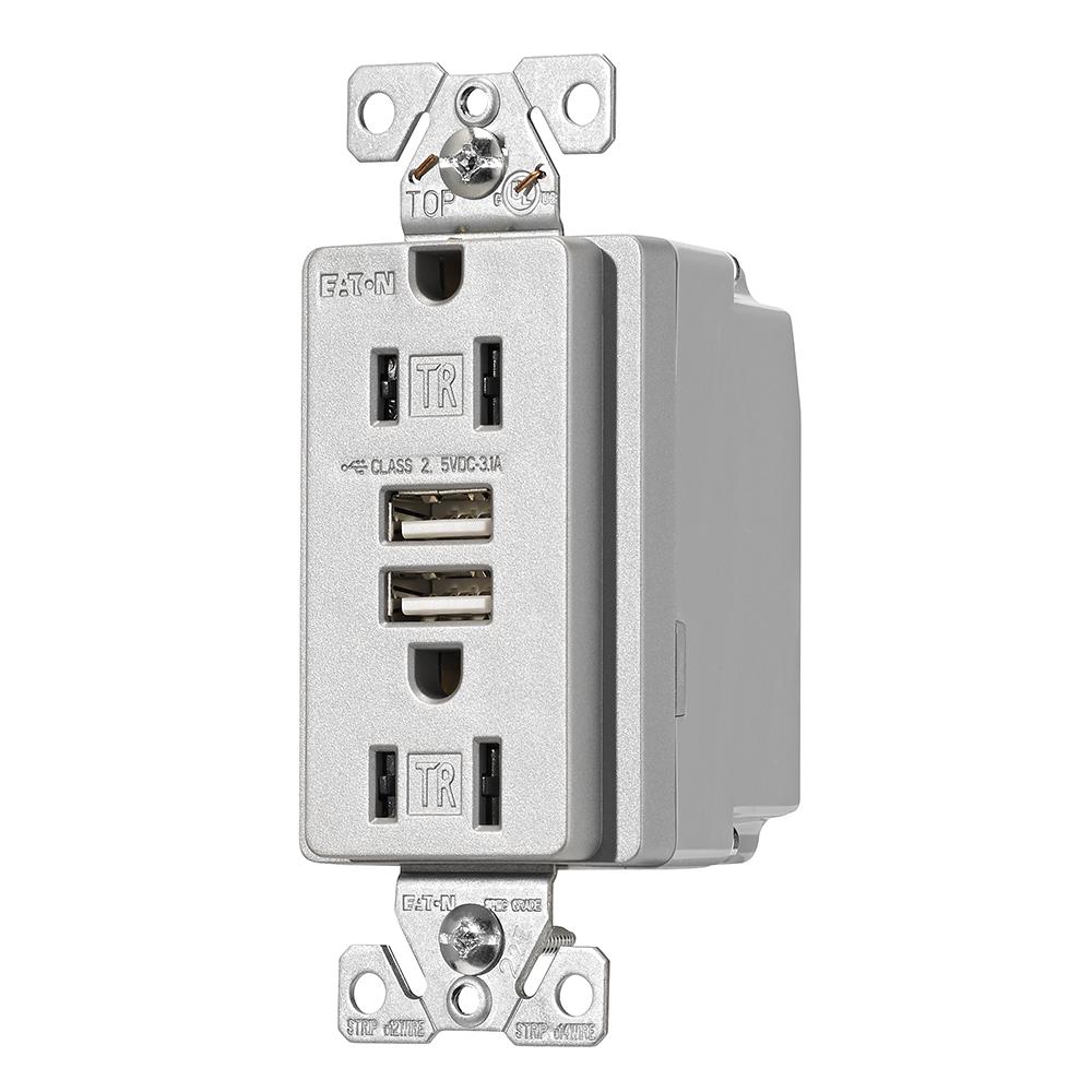 USB 3.1A DUPLEX RECP 15A 125V SG