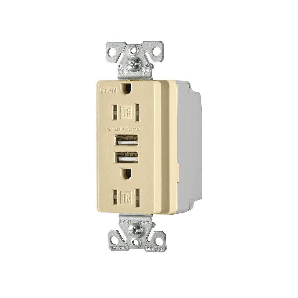 USB 3.1A DUPLEX RECP 15A 125V IV Lowes
