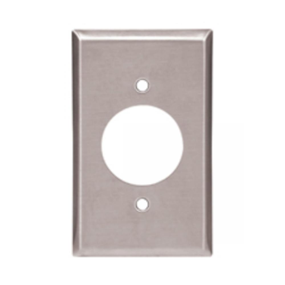 allplate 1G Sgl Recp 1.594" Hole Std SS
