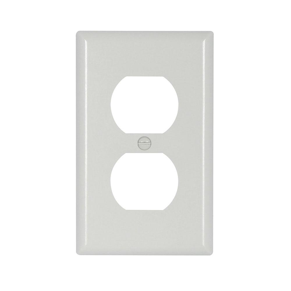 WALLPLATE 1G DUPLEX RECP THRMST STD WH