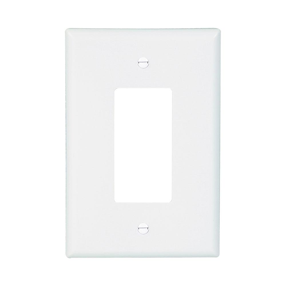 WALLPLATE 1G DECORATOR THERMOSET OVR WH