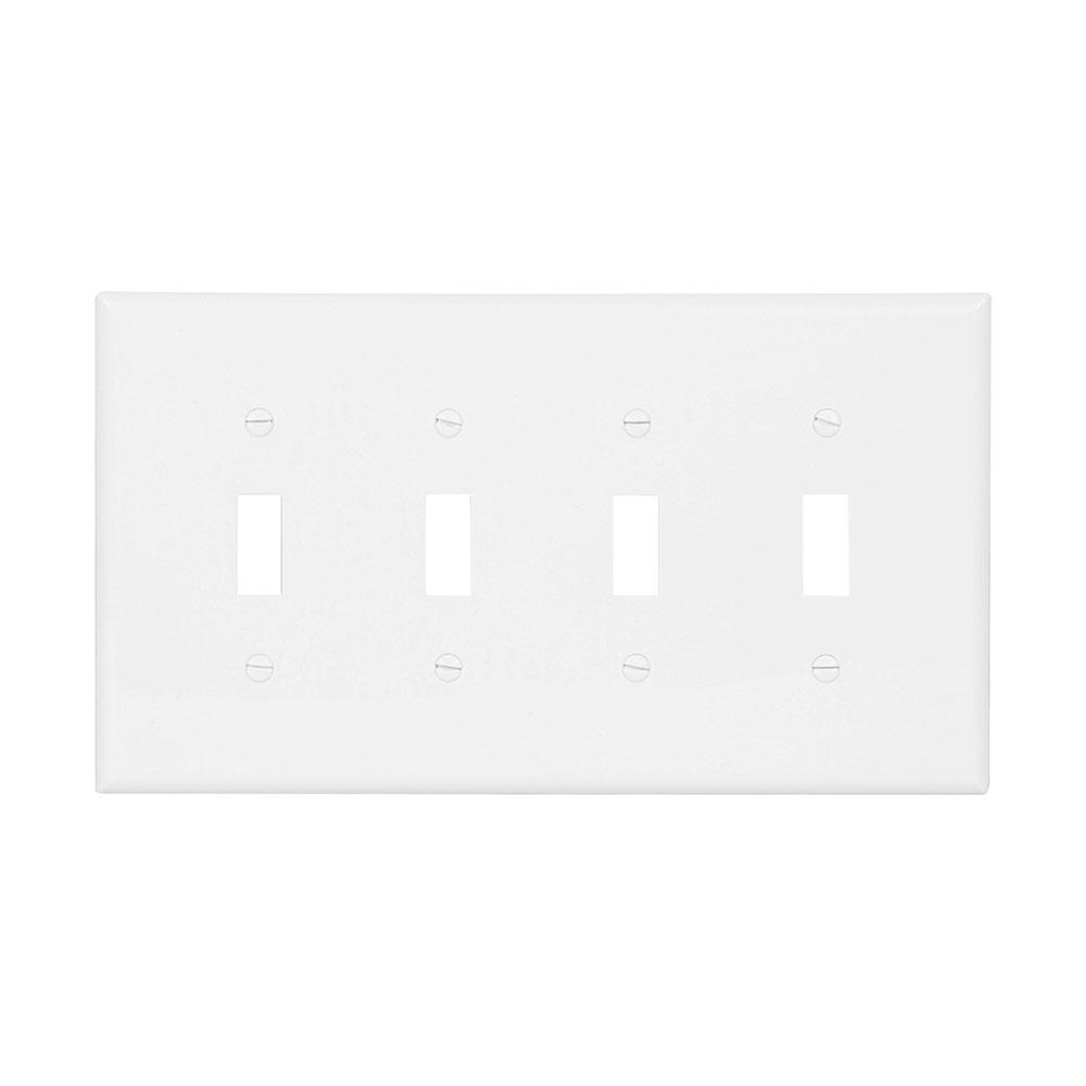 Wallplate 4G Toggle Poly Mid WH