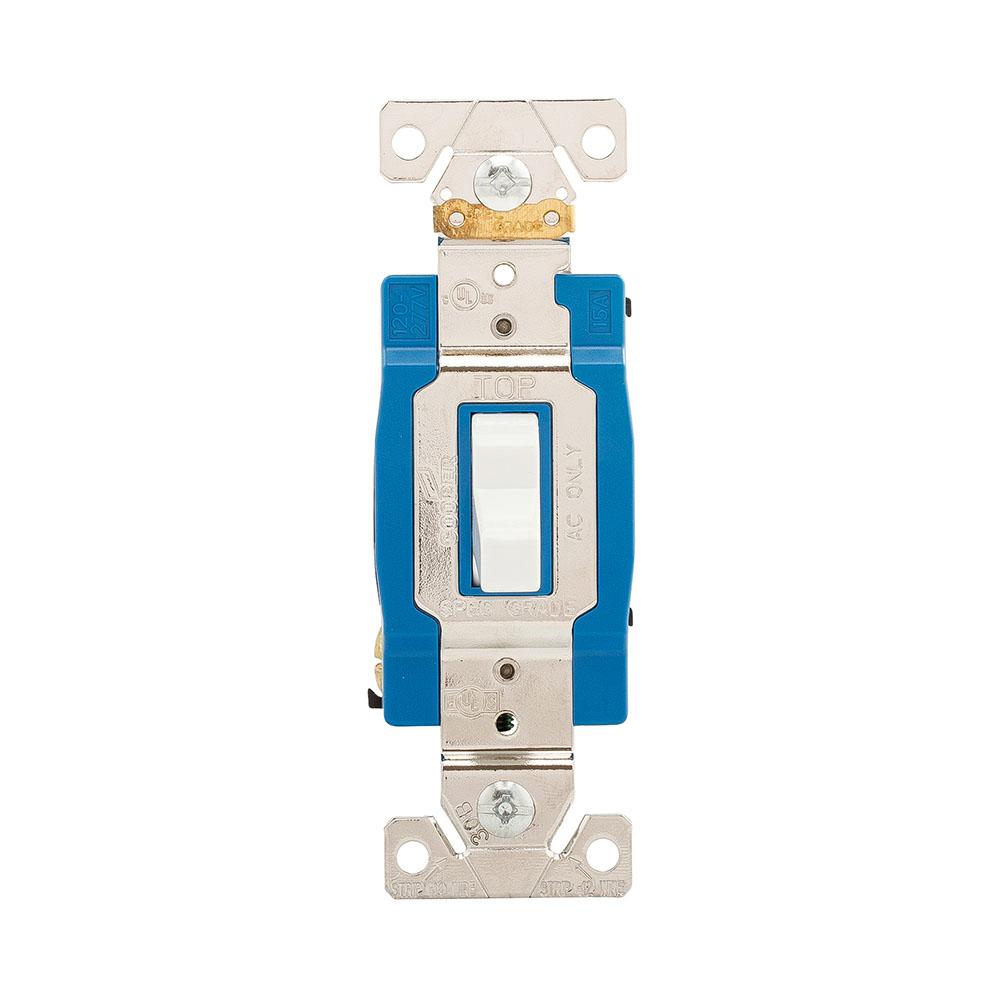 SW Tog 3W 15A 120/277V AGrd NAFTA B&S WH
