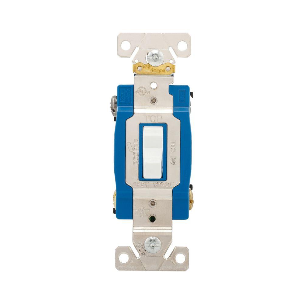 SW Lkg 4W 15A 120/277V AGrd NAFTA B&S WH