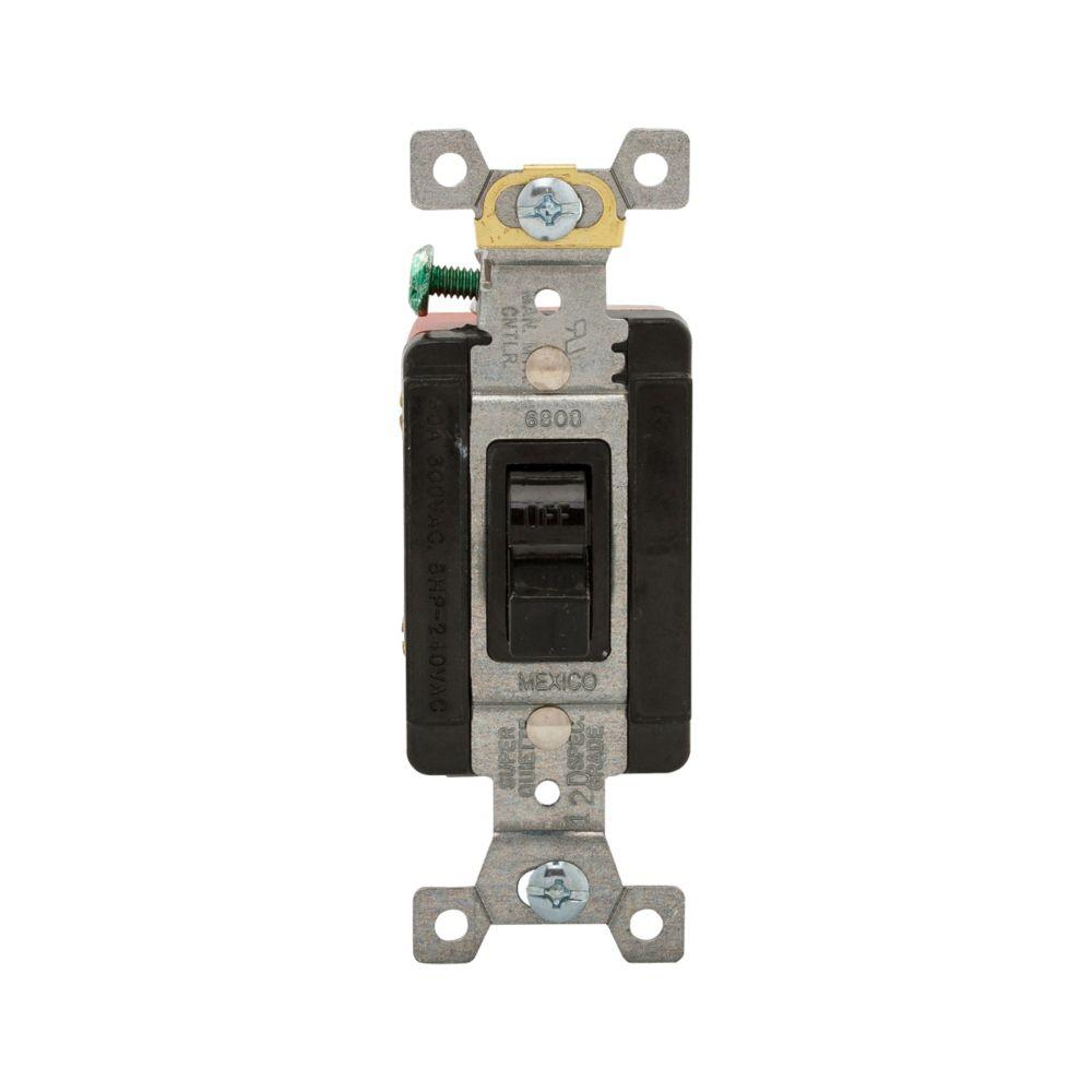 Man Cont 40A 600VAC 2Pole B&S BK