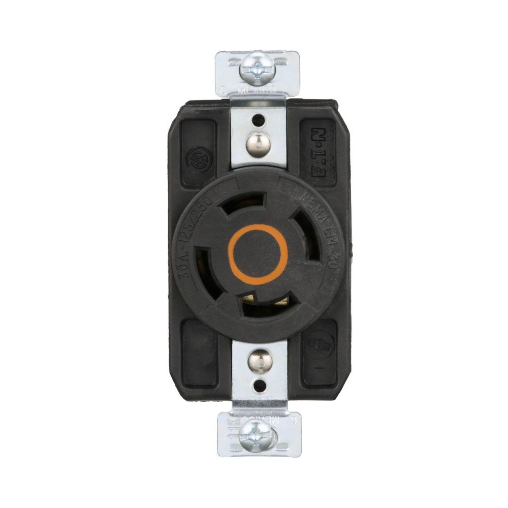 CCL Recp 30A 125/250V 3P4W OR&BK