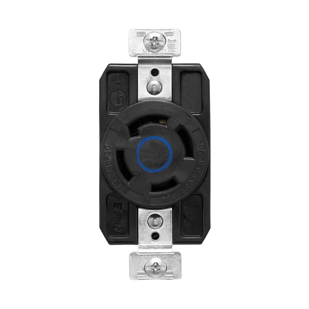 CCL Recp 30A 120/208V 3PH 4P4W BL&BK