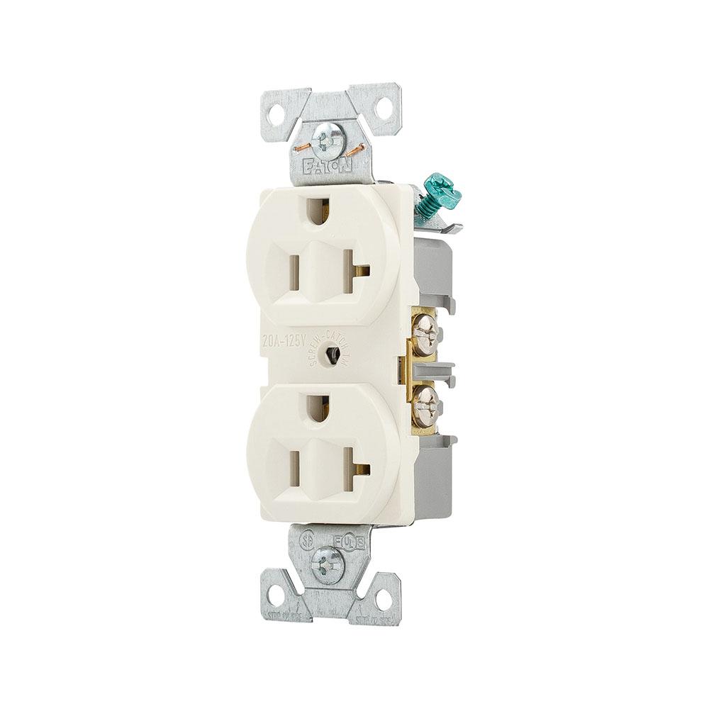 Recp Dplx 20A 125V 2P3W B/Swire LA 10PK