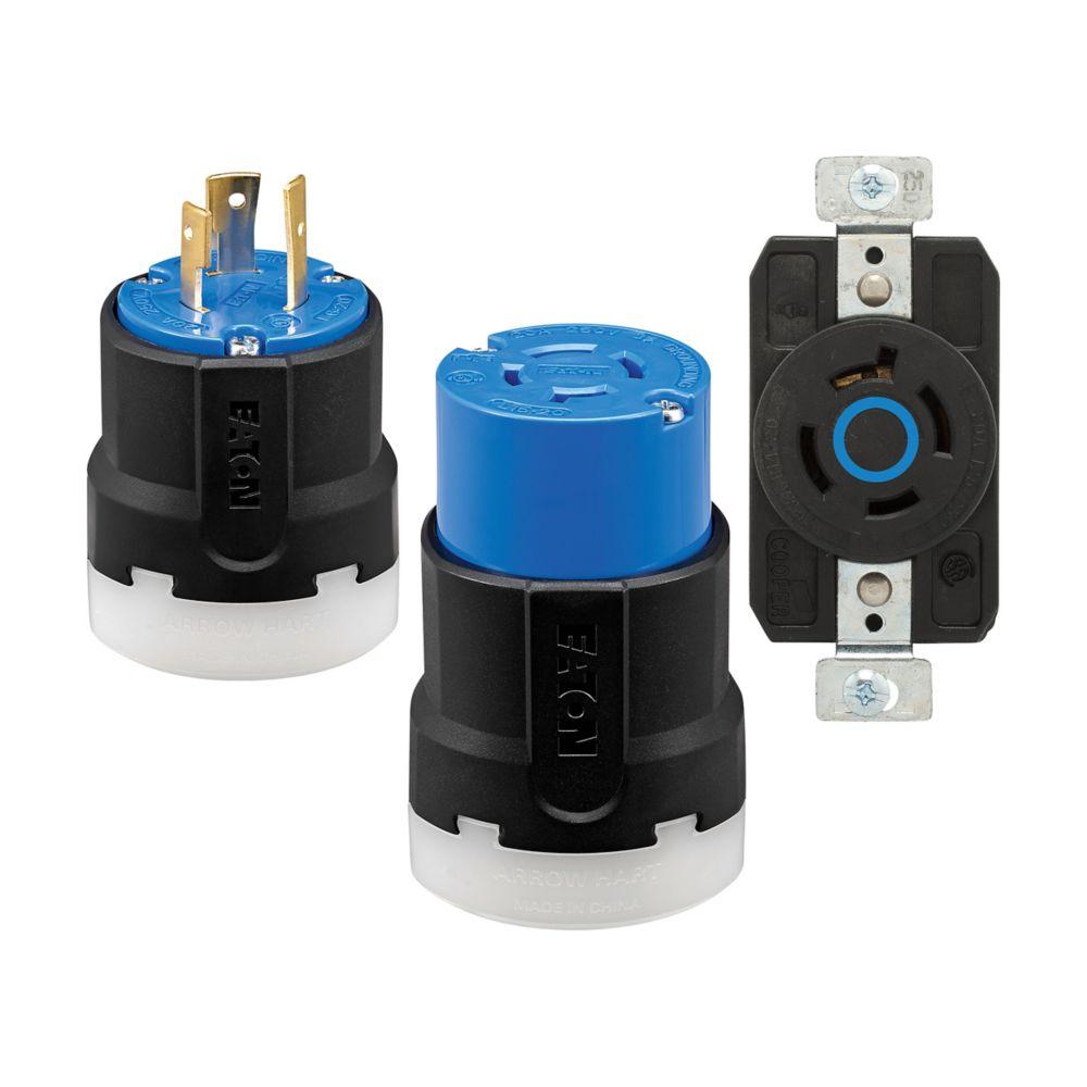 CCL Flanged Inlet 20A 250V 2P3W, BL&BK