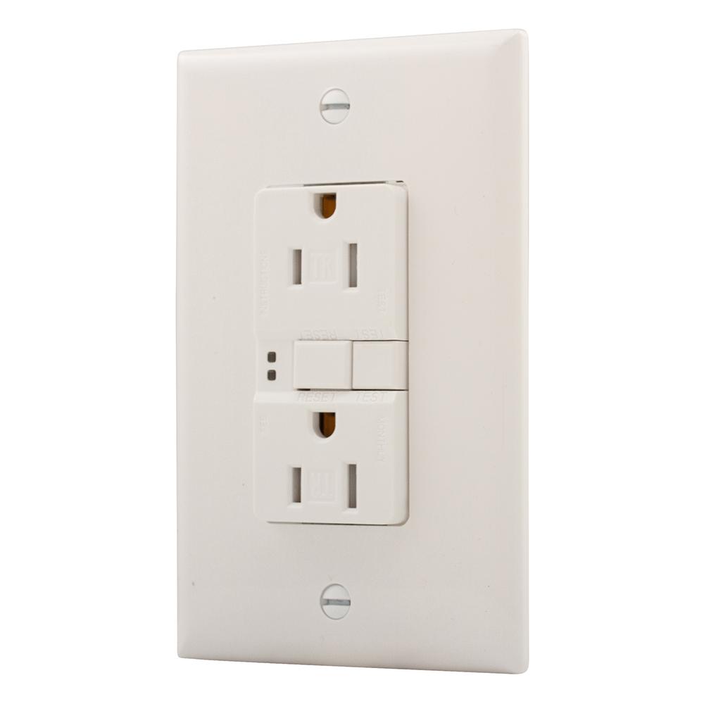 GFCI TR ST Duplex 15A125V 3PK NoWlplt WH