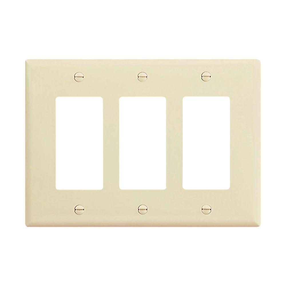 Wallplate 3G Decorator Poly Mid AL