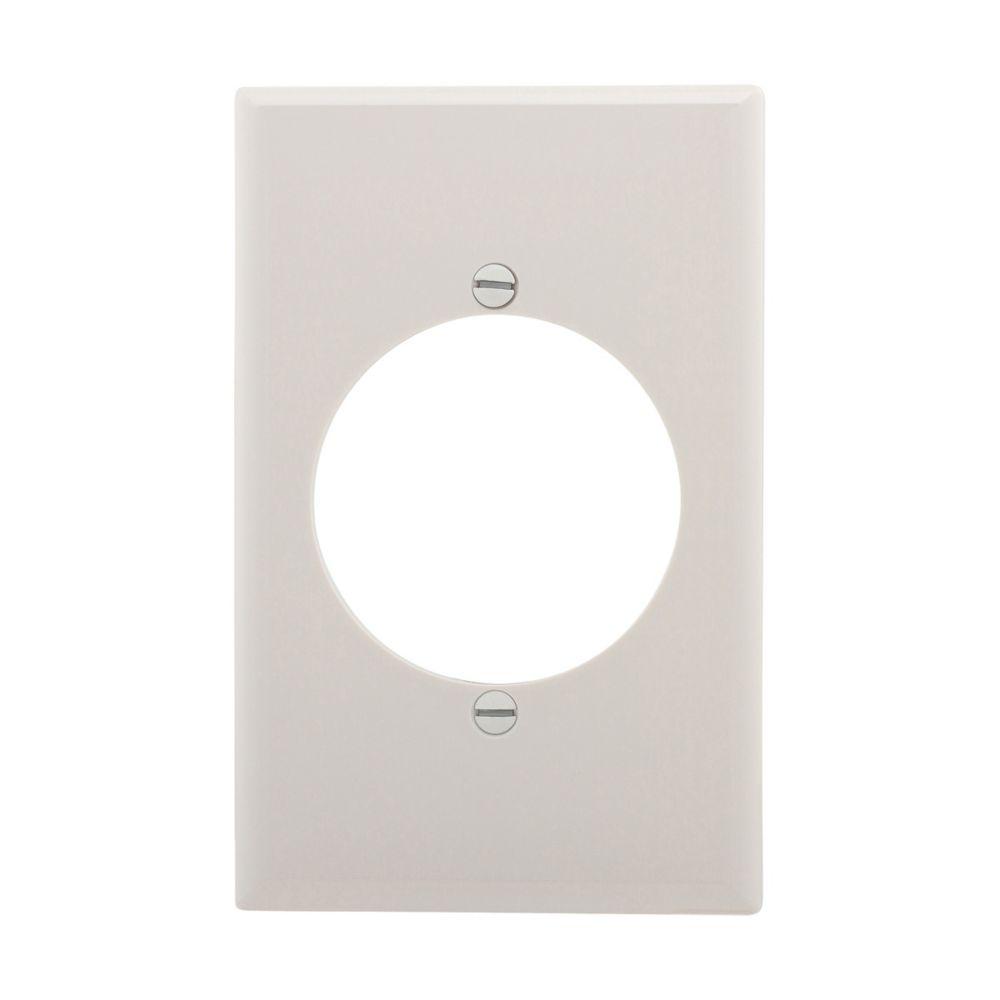Wlplt 1G Sgl Rec W/2.15"Hole Poly Mid WH