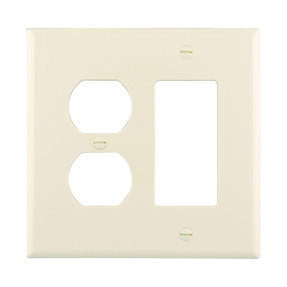 Wallplate 2G Dup/Deco Combo Poly Mid LA