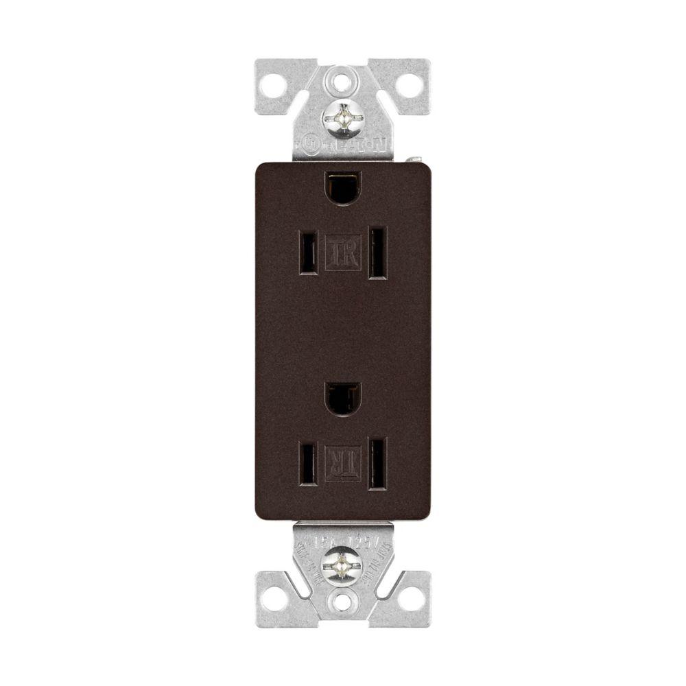 Recp TR Deco Duplex 15A 125V 2P3W RB
