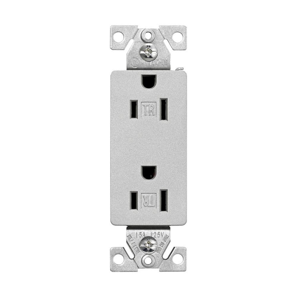 Recp TR Deco Duplex 15A 125V 2P3W SG