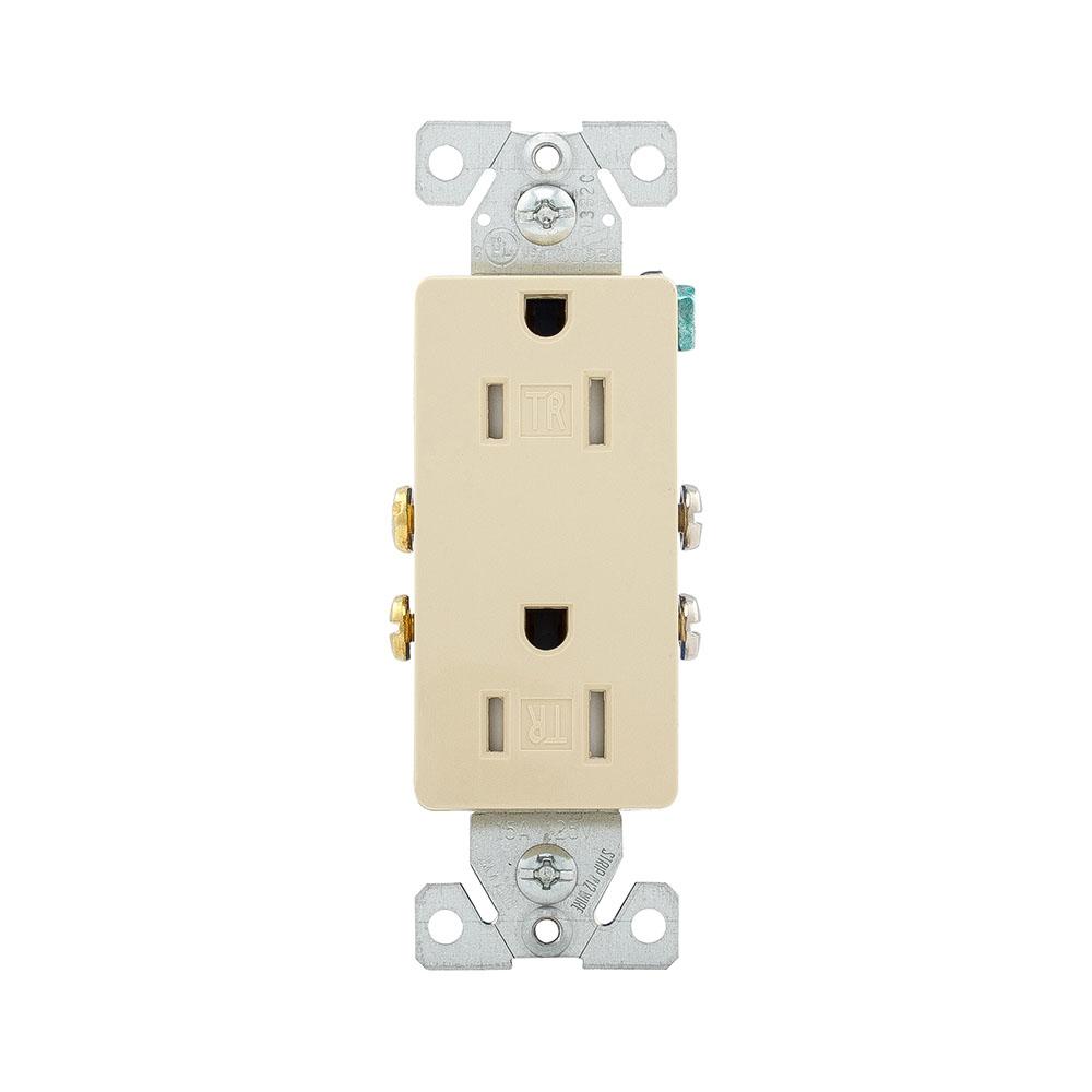 Recp TR DecoDuplex 15A 125V 2P3W IV 10PK