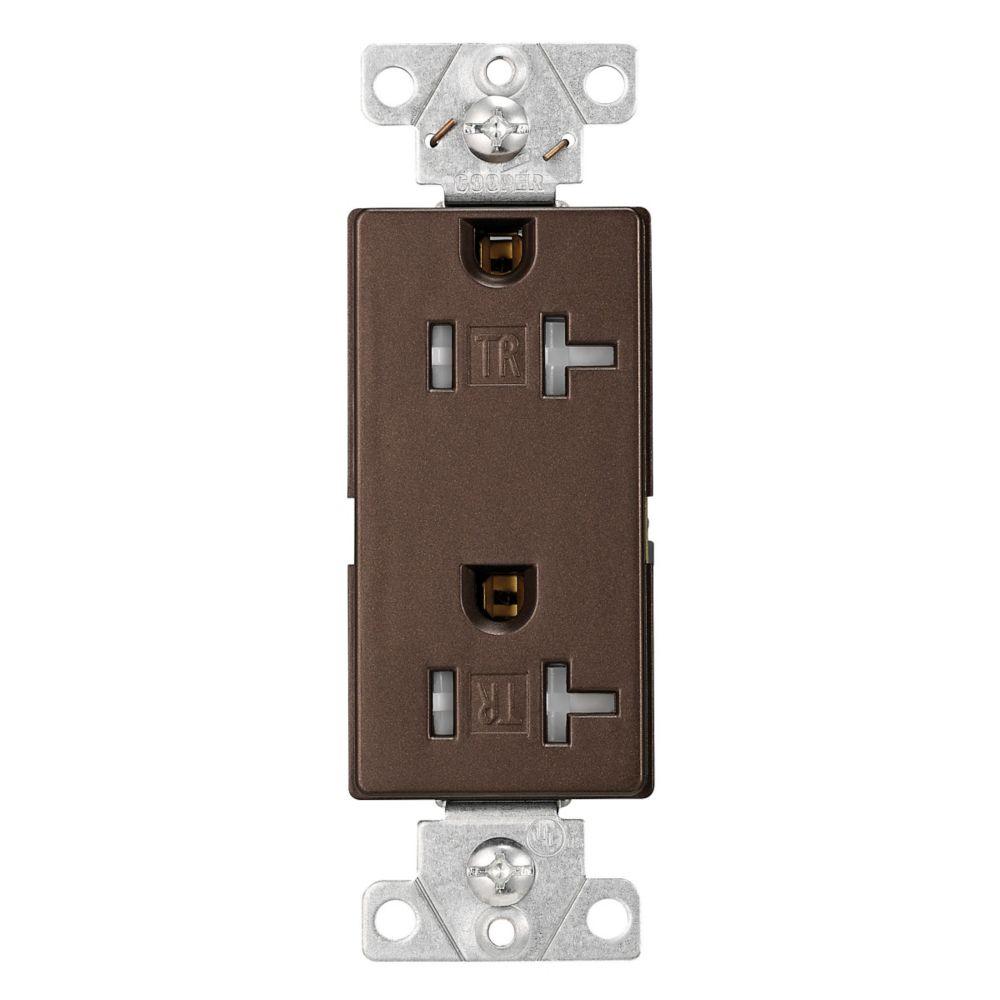 Recp TR Deco Duplex 20A 125V 2P3W RB