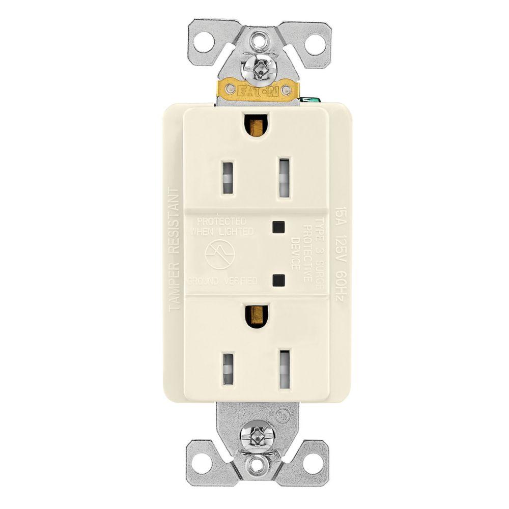 SURGE RECP TR 15A 125V LED LA