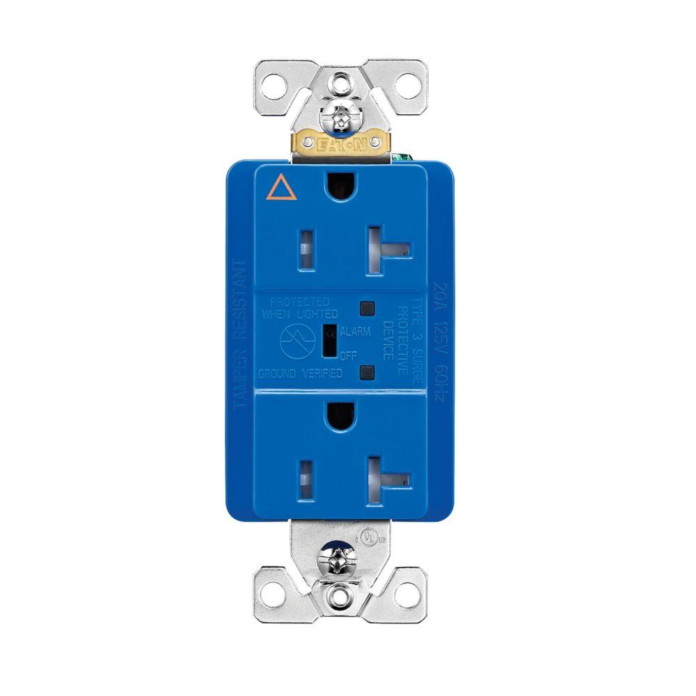 SURGE RECP TR IG 20A 125V LED & ALARM BL