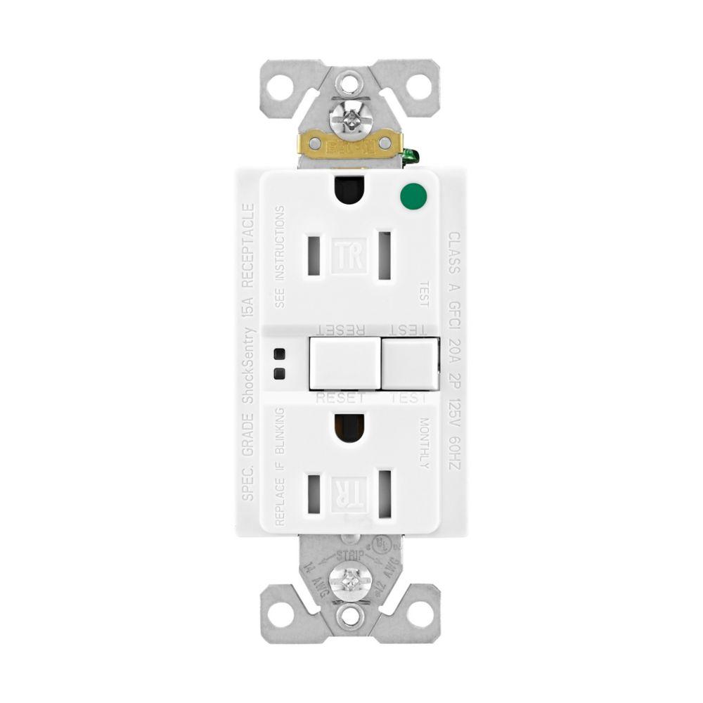 GFCI HG TR ST Duplex 15A 125V WH NAFTA