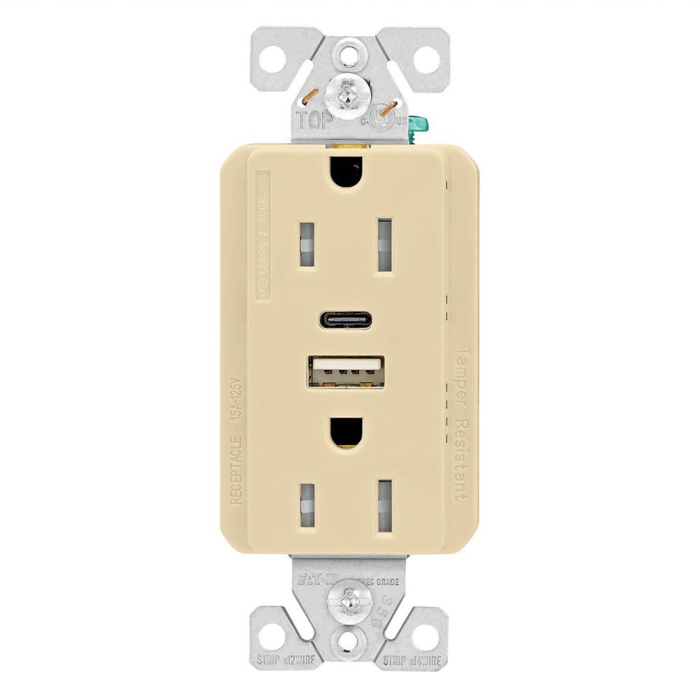 5.0A USB A-C DUPLEX RECP 15A 125V V