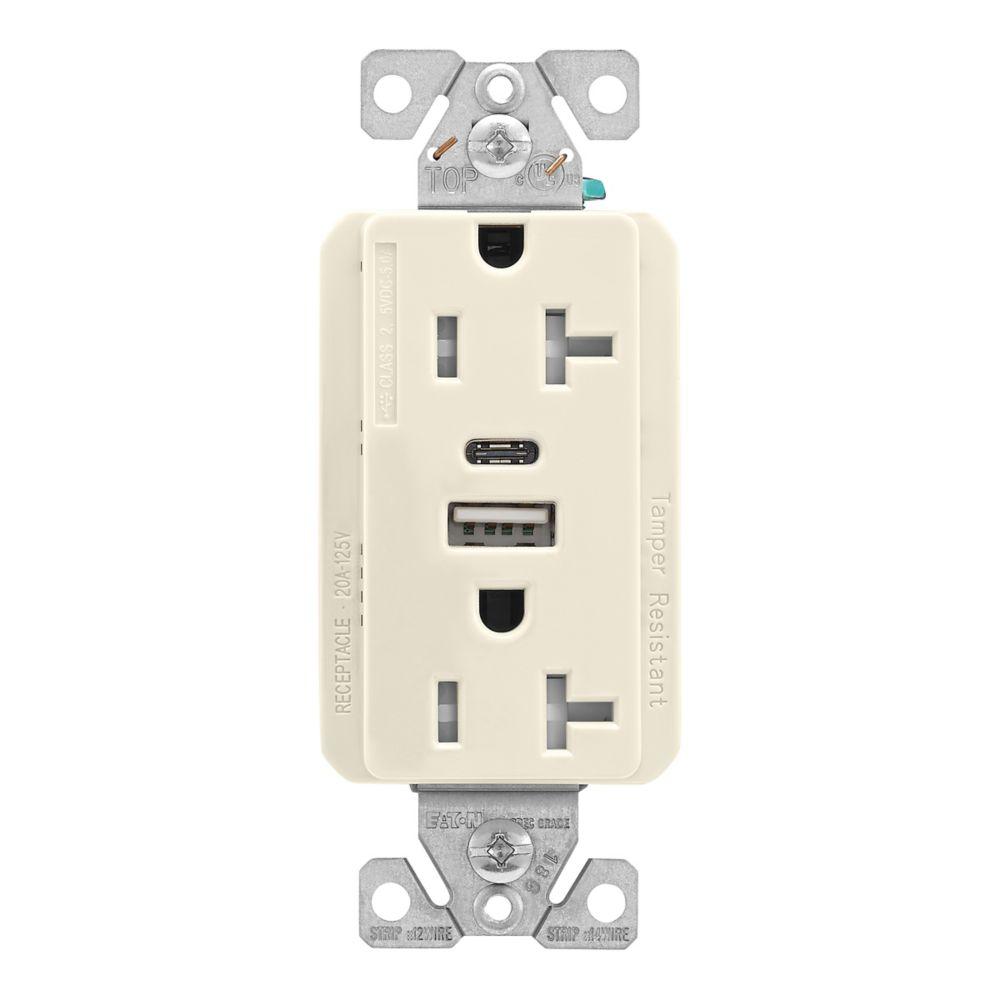 5.0A USB A-C DUPLEX RECP 20A 125V LA