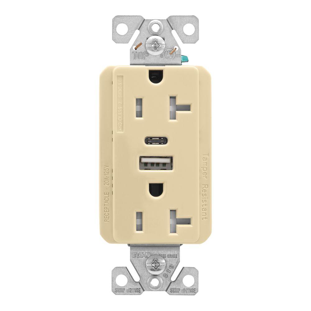 5.0A USB A-C DUPLEX RECP 20A 125V V