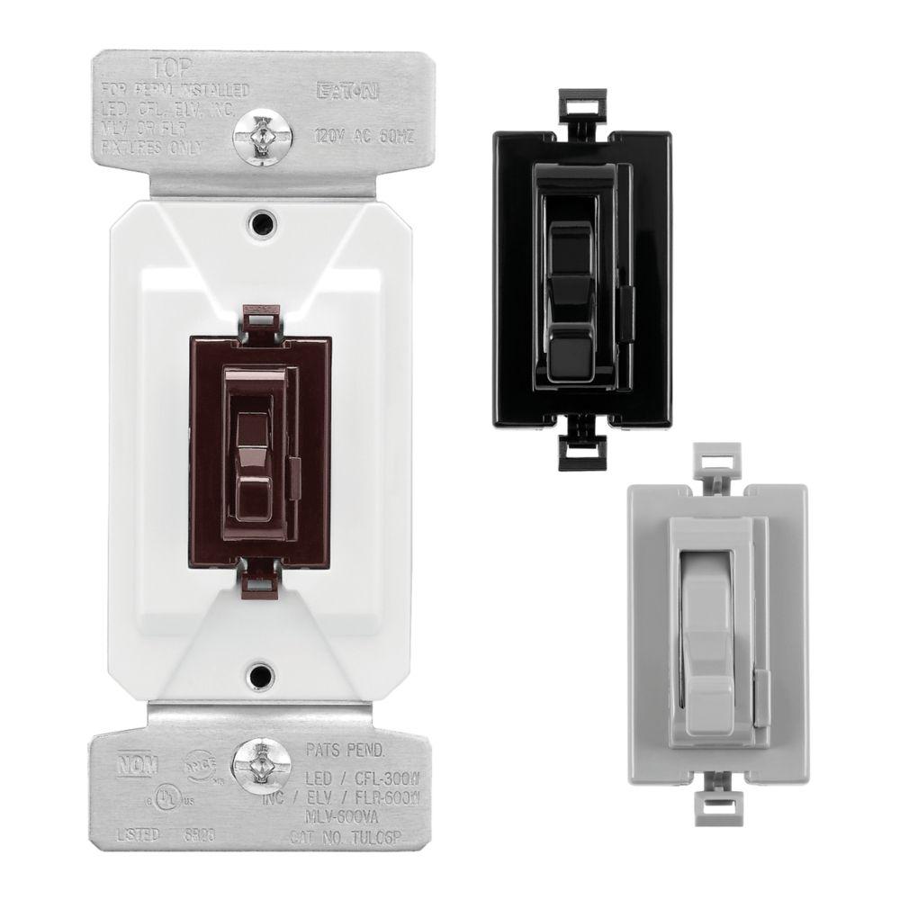 Univ. toggle dimmer w/ preset B/GY/BK, C