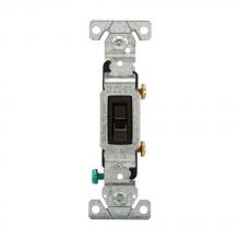Eaton Wiring Devices 1301-7BK-SP-L - Switch Toggle SP 15A 120V Grd BK