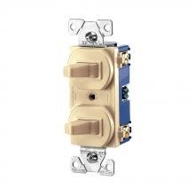 Eaton Wiring Devices 271V-SP-L - Switch Duplex Comb SP/SP 15A 120V IV