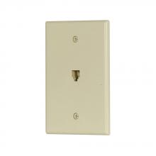 Eaton Wiring Devices 3533-4V-L - Phone Jack Sgl Flush Mnt 4Cond Mid UL IV
