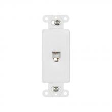 Eaton Wiring Devices 3560-4W-L - Phone Jack Sgl Decorator Strap 4 Cond WH