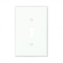 Eaton Wiring Devices PJ1W-SP-L - Wallplate 1G Toggle Poly Mid WH