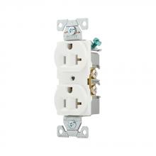 Eaton Wiring Devices BR20W-SP-L - Recp Duplex 20A 125V 2P3W Str B/Swire WH